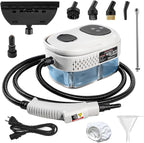 Handheld Steam Cleaner, 1000ml Water Tank, 15S Heat-up Time, Multipurpose Steamer for Home Use, Pressurized Steamer for Cleaning Floor, Upholstery, Grout and Car White