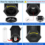 GOOTOP Replacement Bulb for Zap T6 Pro, K15, T9,X3 Bug Zapper, 15W, 4-Pin Base, U-Tube Bulb Twin Tube Bulb