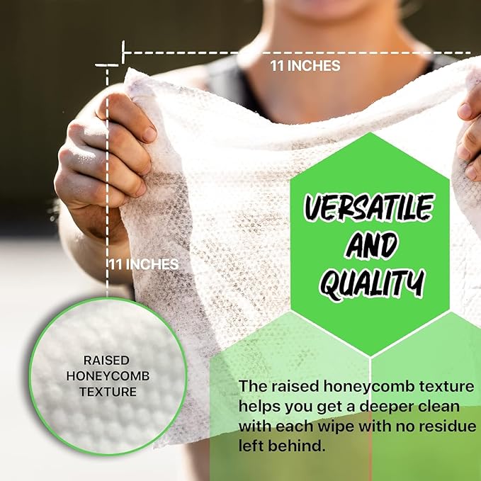 The Klean Freak Body Wipes - 12 count Individually Wrapped | Showerless Body Wipe for Women & Men | Sustainable Bodywipes for Gym, Travel, Camping | Tea-Tree