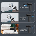 Electric Compressed Air Duster Rechargable Air Blower for Car 100000RPM Air Can Duster for Computer PC Mini Blower Cordless with Led Light Handheld Blower Keyboard Cleaner, Black