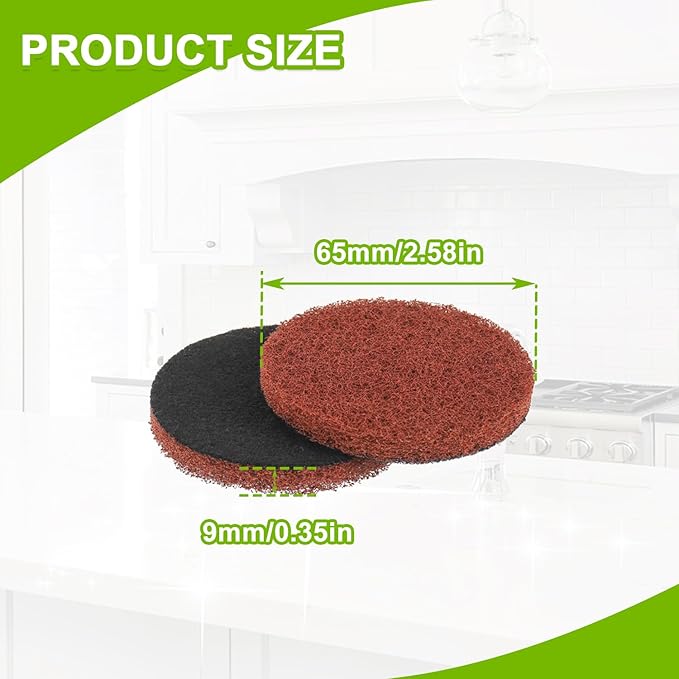 16pcs Heavy Duty Pads Electric Cleaning Brush Pad Set fit for Bosch Home/Garden 6033 Battery Cleaning Brush,Red