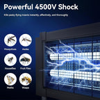 Solar Bug Zapper Outdoor Mosquitos Zapper Solar Powered Bug Zapper Camping Fly Control for 2000 sq.ft Waterproof Fly Killer Solar Mosquito Zapper for Lawn and Back Yard (10FT Extension Cord)