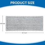 3 Pack Microfiber Mop Pads, Replacement Mop Cleaning Pads for Mop Bucket Set (ASIN:B0D7HCH1KS), Pack of 3 Refills 13inch - Grey