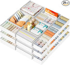 DIMJ Drawer Organizer Clothes, 28 Pack Dresser Organizer, Foldable Closet Organizers and Storage, Fabric Dresser Bins, Drawer Dividers for Nursery, Baby Clothes, Underwears