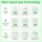 Poesie Laundry Detergent Sheets Fresh Scent 160 Count Clear Non-Plastic Hypoallergenic Liquid Less Sheets for Home Dorm Travel Camping & Hand Washing Clean No Waste