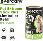Evercare Extra Sticky Pet Lint Roller Refill 60 Sheets, 6-Pack