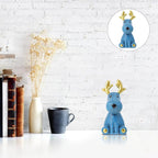 Deer-Shaped Eyeglasses Holder Rack Desktop Ornament Blue Glasses Stand Eyewear Organizer for Home Office Storage