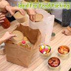 Fulmoon 100 Pack Paper Soup Containers with Lids Disposable Paper Food Containers with Vented Lids Kraft Ice Cream Bowls Soup Cup Ice Cream Cups for Restaurants(6 oz,Brown)
