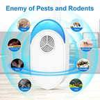 Upgraded Ultrasonic Repeller, Indoor Ultrasonic Repellent for Roach, Rodent, Mouse, Bugs, Ant, Mosquito, Mice, Spider, Electronic Plug in Pest Control (8)