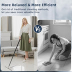 12-51’’ Telescopic Window Squeegee for High Windows, 2-in-1 Window Cleaning Kit with Extra Silicone Blade & Hook, Professional Squeegee for Shower Glass Doors (Window Squeegee for Home)