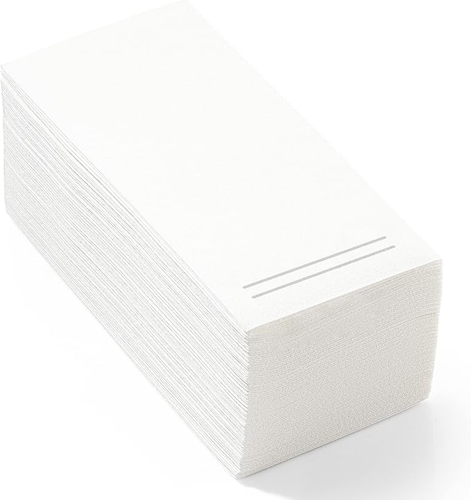 100 Pack Linen Feel Guest Paper Hand Towels | Disposable Super Absorbent Airlaid Paper Towels For Bathroom, Party, Weddings, Or Events | 12 x 17 Inches 1/6 Folded Decorative Design