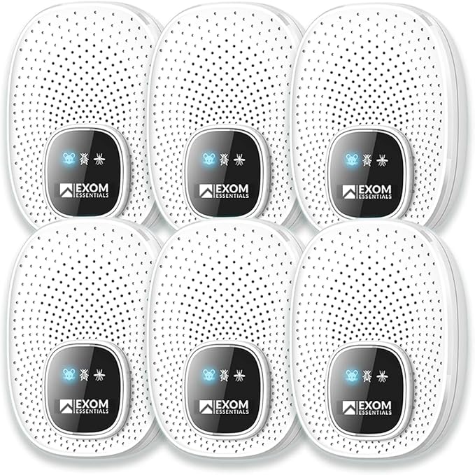 T-25, Ultrasonic Pest Repeller Wall Plug-in Most Effective Than Repellents - Get Rid of - Rodents, Squirrels, Mice, Rats, Bats, Roaches, Ants, Spiders, Bed Bugs, Мosquito, Insects, Fleas (6 Pack)