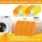 Redones Dusters for Swiffer - Reusable Duster Refill Compatible with Swiffer Hand Duster(8 Pack+1Handle), 360 Heavy Duty Dusters Refills