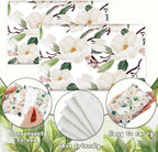 Geyee 50 Packs Facial Tissue Travel Packs Disposable Pocket Tissues for Wedding Guest Travel School Purse Home Supplies, 500 Sheets 3 Ply(Magnolia)