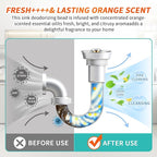 50 Count Garbage Disposal Cleaner and Deodorizer – Sink Odor Eliminator, New Powerful XL Sink Drain Freshener Pods | Dissolves Grease, Eliminates Odors, Orange Zest Scent (Orange)