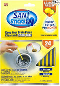 24-Pack, As Seen on TV - Cleaning and Sanitation Sticks l Water Flowing and Pipes Odor-Free (Lemon Scent)