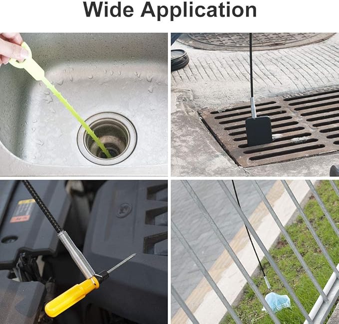 DR.PEN Flexible Grabber Claw Pick Up Reacher Tool (Drain Clog Remove Tool), With 4 Claws Bendable Hose Pickup Reaching Assist Tool for Litter Pick, Home and Kitchen Sink, Drains, Toilet (35.4 inch)