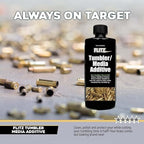 FLITZ Tumbler Media Additive - 1 Gallon Bottle of USA-Made Brass Cleaner Reloading Liquid for Ammo, Copper, & All Metals - Ammonia-Free Tumbling Polish to Remove Oxidation, Powder Residue (1 Pack)