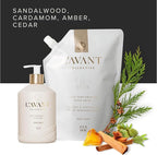 L’AVANT Collective High Performing Dish Soap | Plant-Based, Naturally Derived Formula, Ambre Santal Scent | 16 Fl oz Refillable Bottle | Luxury Kitchen Cleaning w/Elegant Countertop Design