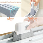 Window Sill Cleaner Tool - 11 Pcs Magic Door Window Track Cleaner Tools Set, Groove Crevice Cleaning Brush for Sliding Door, Shutter, Sill, Tile Lines, Car Vents, Keyboard