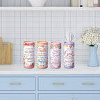 Outus 12 Pack Car Tissues Cylinder Holder Christian Round Tissue Box Cup Holder 3 Ply Facial Napkins Bible Verses Napkins Container for Car Home Office Dispenser Travel Prayer Church Religious Gifts