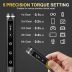 3.7V Precision Electric Screwdriver Set,76 IN 1 Mini Electric Screwdriver Cordless Set with USB Charging,5 Torque Settings Repair Tool Kit for Electronics Phone Camera Laptop Watch