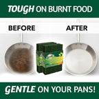 SCRUBIT Scouring Pads - Heavy Duty Scrub Pads for Cleaning Dishes - Non-Scratch - Reusable - Green (50)