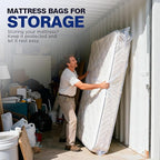2 Pack Mattress Bags for Moving & Storage - 107" x 78" x 14'' for King / Queen Size, Waterproof & Tear-Resistant, 2.0 MIL Heavy Duty Mattress Cover Moving Supplies