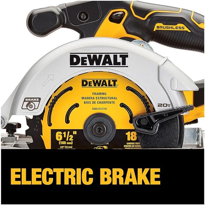 DEWALT 20V MAX* 6-1/2 in. Brushless Cordless Circular Saw, Tool Only (DCS565B)