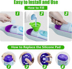 Power Mop Refillable Bottle for Swiffer PowerMop, Empty Reusable Bottle for Power Mop, 26 FL OZ Leak-Proof HDPE Solution Container with 5 Silicone Gaskets & Folding Funnel