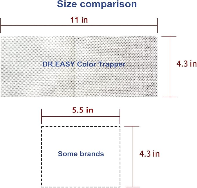 DR.EASY Color Trapper sheets for Laundry 120ct,remove dyes,fluorescent & heavy metals,maintain original color,Special Pores Texture absorb dyes more & faster,unscented,no Chemicals,safe in dryer