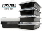 Igluu Meal Prep Containers Reusable (30 Pack) – Food Containers with Lids – Stackable, Microwave, Freezer & Dishwasher Safe – 28oz – 1 Compartment – BPA-Free