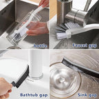 11Pcs Crevice Cleaning Brush Set, Hard Bristle Gap Cleaner Brushes,Ideal for deep Cleaning Gaps, Kitchens, Sinks, bathrooms, Tight Spaces, Corners, Bottles, Cups, teapots