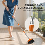 Handy Broom, Indoor/Outdoor Brooms, Duty Kitchen Broom, for Home Garage Kitchen Office Courtyard Lobby Patio Lawn Concrete (2, Orange)