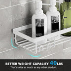 Moforoco Adhesive Shower Caddy Organizer Shelves Rack - 5 Pack Corner Bathroom Storage Organization, Home & Kitchen Decor Inside RV Accessories, Hanging First Apartment Household Camper Essentials