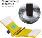 Shape Double‑Side Magnetic Glass Cleaner Wiper with 2 Cotton for Window