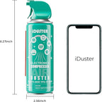 iDuster Disposable Compressed Duster, Computer Cleaner, Keyboard Cleaner, 1 Pack, 10 oz