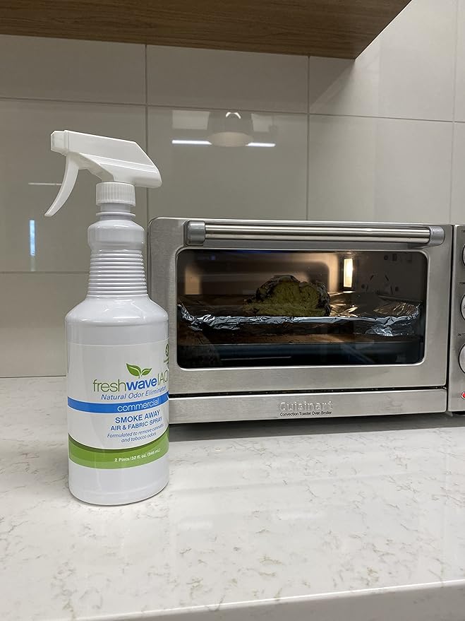 Fresh Wave IAQ Commercial Smoke Away Air & Fabric Spray, 32 Fl. Oz. | Great for Strong Odors | Safer Natural Ingredients | Odor Eliminator for Home or Large Commercial Areas