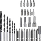 BLACK+DECKER 20V MAX Drill & Home Tool Kit, 34 Piece (BDCD120VA), Orange