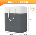 TasticTotes laundry basket 3-Pack, laundry hamper, Hamper with handles, collapsible laundry baskets, Waterproof dirty clothes hamper, Towel Storage for Home or Dorm, 125L-Grey