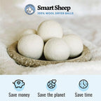 Wool Dryer Balls - Smart Sheep 3-Pack - XL Premium Natural Fabric Softener Award-Winning - Wool Balls Replaces Dryer Sheets - Wool Balls for Dryer - Laundry Balls for Dryer (Playful Pups)