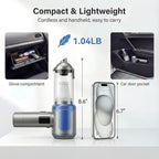 Handheld Car Vacuum Cleaner, 20000Pa High-Power Cordless Vacuum with 6000mAh Battery, LED Light, Washable HEPA Filter, Large Dust Cup, Lightweight Mini Vacuum for Car/Home/Pet Hair
