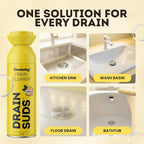 Foaming Drain Cleaner, Sink Cleaner and Deodorizer, Drain Clog Remover for Kitchen Sinks, Bathrooms, Shower Drains, Tubs, Washbasin, Clogged Pipe Opener, Lemon, 1 Pack