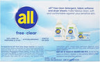 All Free & Clear Dryer Sheets,195 ct (Pack of 4)