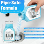 Drain Clog Remover Powerful Unclogging Sink Hair Cleaner for Kitchen, Shower Pipes and Drains, Toilet Unclogger Heavy Duty Bathroom Pipeline Dredge for Kitchen and Pipes Cleaning Tool（320g/11.3oz）