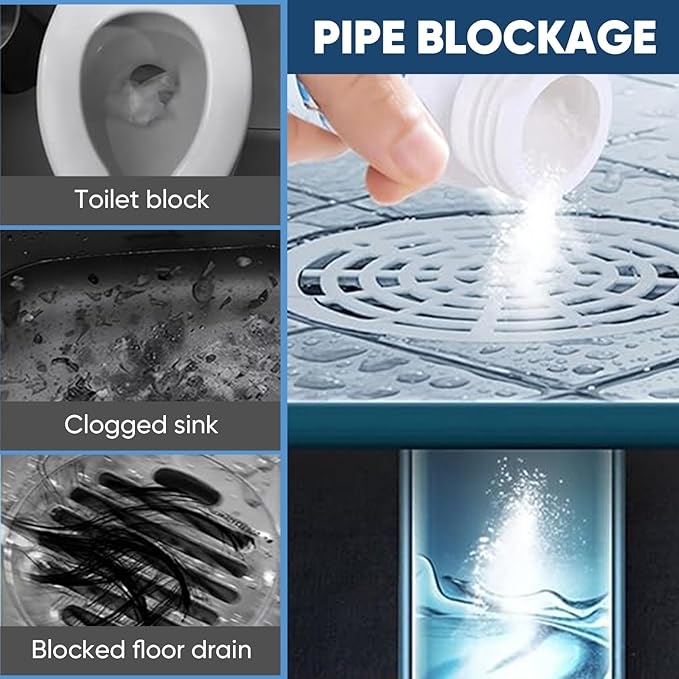 Sink & Drain Cleaner, Drain Cleaner Powder, 3.9 oz Bottle, Sewer Pipe Maintainer for Kitchen, Bathtub, Shower Drains (7Bottles)