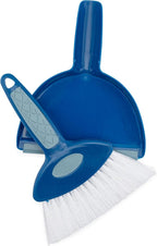 Small Broom with Snap-on Dust Pan, Blue Hefty Durable (1)