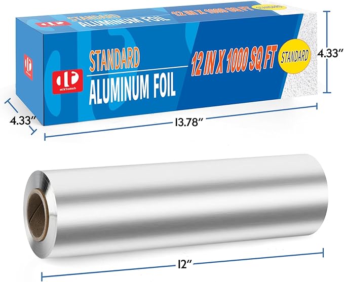 Standard Aluminum Foil 1000 Sq Ft(12 In Wide), Pack of 1