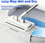 Clip on Mini Mop for Kitchen Counter & Floor – No Wash & Cloth Changing Lazy Mop | Automatic Gripping & Zero-Touch Snap-Grip System with 20 Cloths