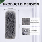 Reusable Microfiber Duster Refills Compatible with OXO & MR.SIGA Duster - Washable Duster for Household Cleaning Dusting Furniture Blind Ceiling Fan - 3Pack Grey(Handle NOT Included